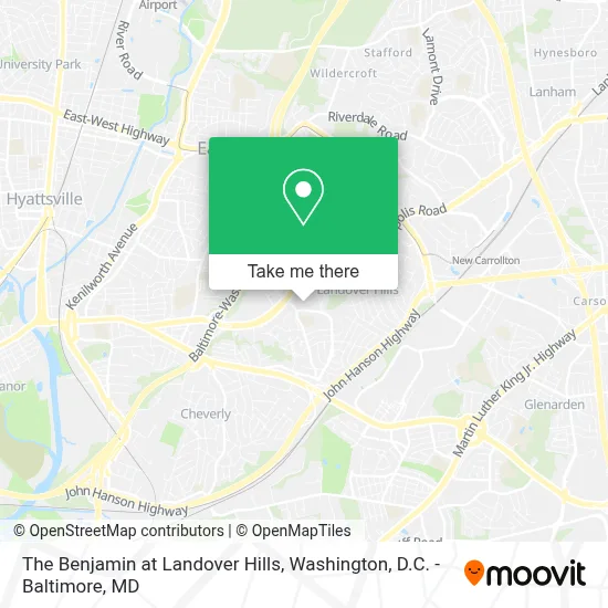 The Benjamin at Landover Hills map