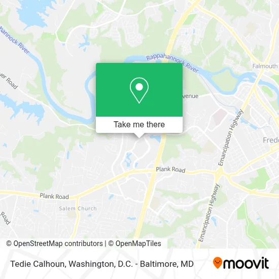 Tedie Calhoun map