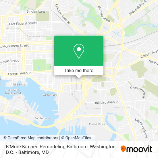 B'More Kitchen Remodeling Baltimore map