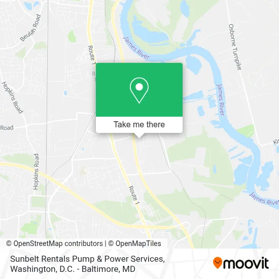 Sunbelt Rentals Pump & Power Services map