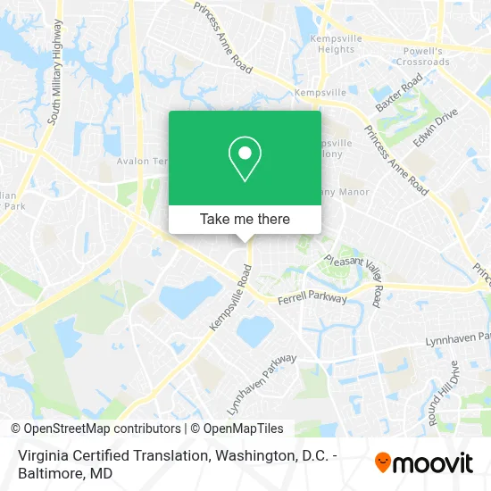Virginia Certified Translation map