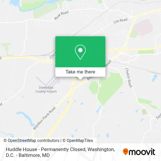 Huddle House - Permanently Closed map