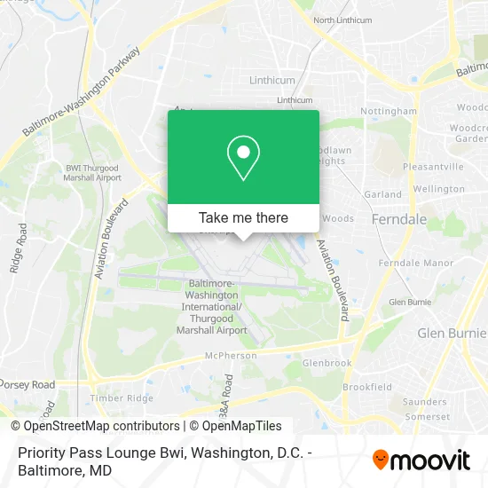 Priority Pass Lounge Bwi map