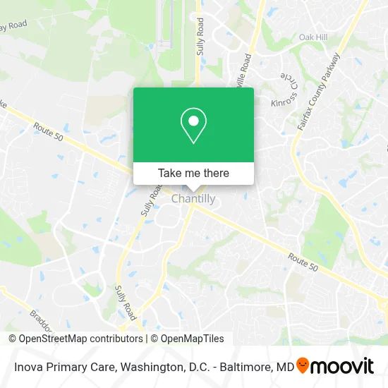 Inova Primary Care map