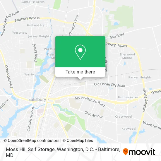 Moss Hill Self Storage map