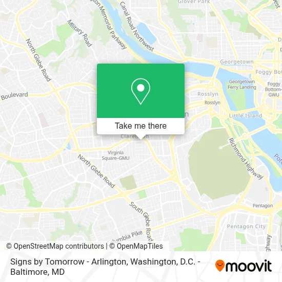 Signs by Tomorrow - Arlington map