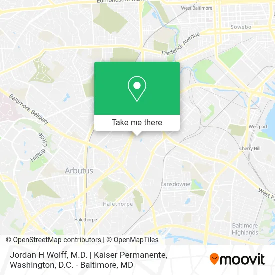 Jordan H Wolff, M.D. | Kaiser Permanente map