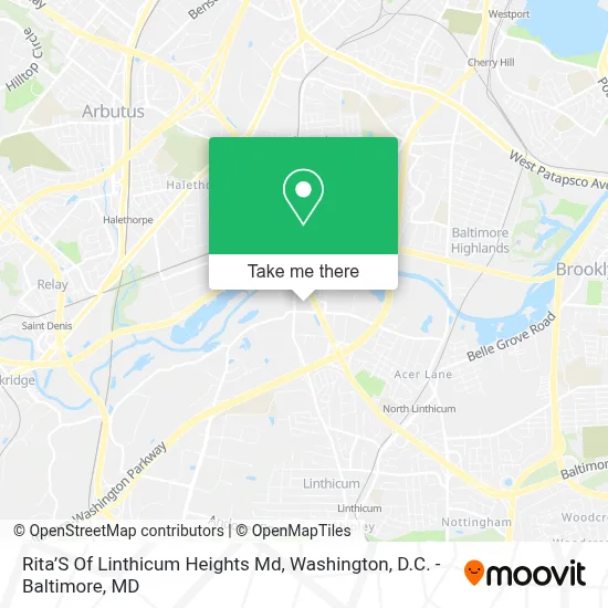 Rita’S Of Linthicum Heights Md map