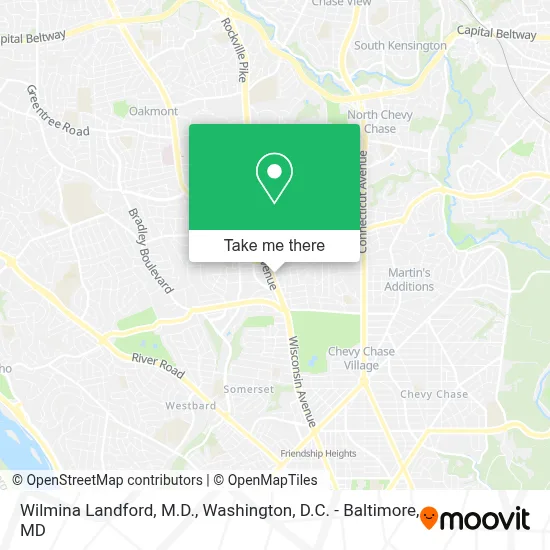 Wilmina Landford, M.D. map