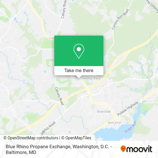 Blue Rhino Propane Exchange map