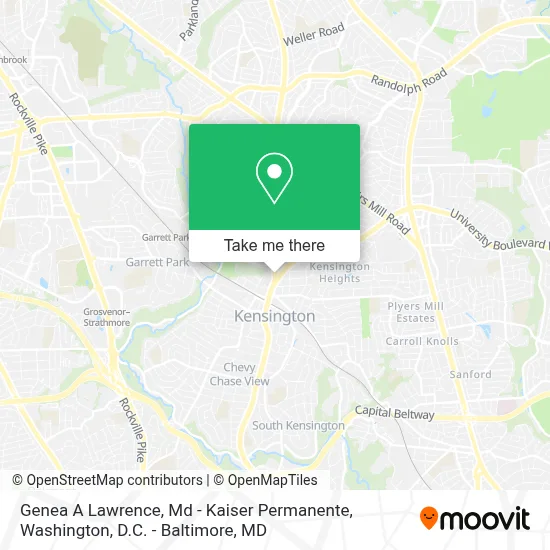 Genea A Lawrence, Md - Kaiser Permanente map