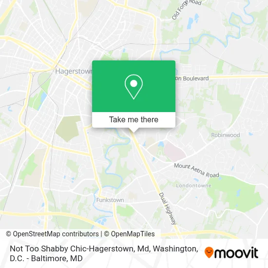 Not Too Shabby Chic-Hagerstown, Md map