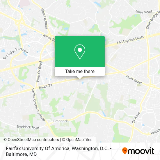 Fairfax University Of America map