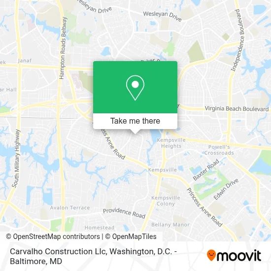 Carvalho Construction Llc map