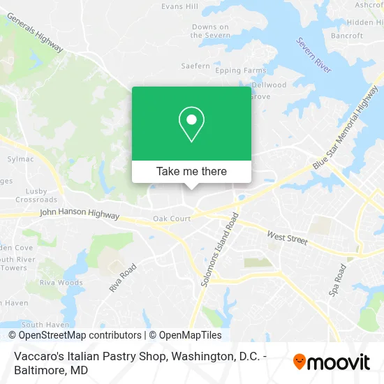 Vaccaro's Italian Pastry Shop map