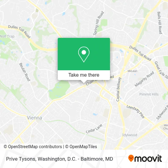 Prive Tysons map