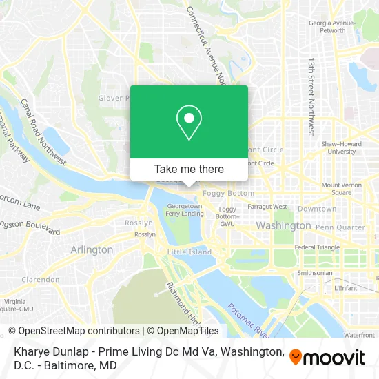 Kharye Dunlap - Prime Living Dc Md Va map