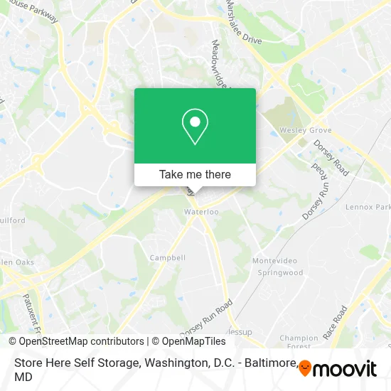 Store Here Self Storage map