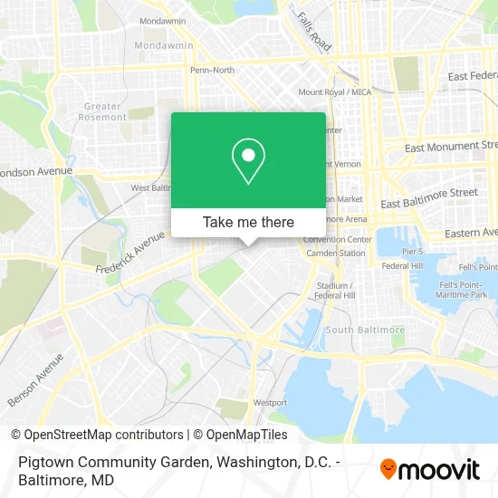 Pigtown Community Garden map