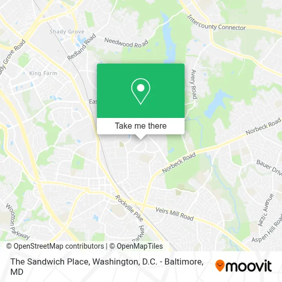 The Sandwich Place map