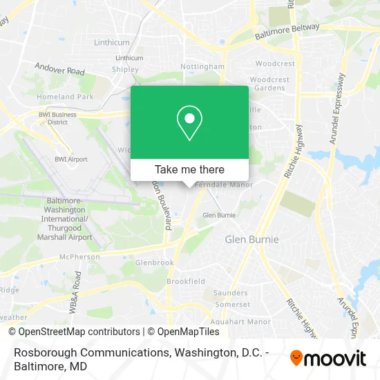 Rosborough Communications map