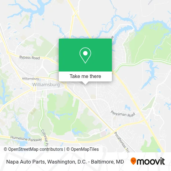Napa Auto Parts map