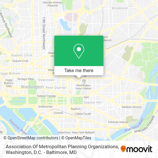 Association Of Metropolitan Planning Organizations map