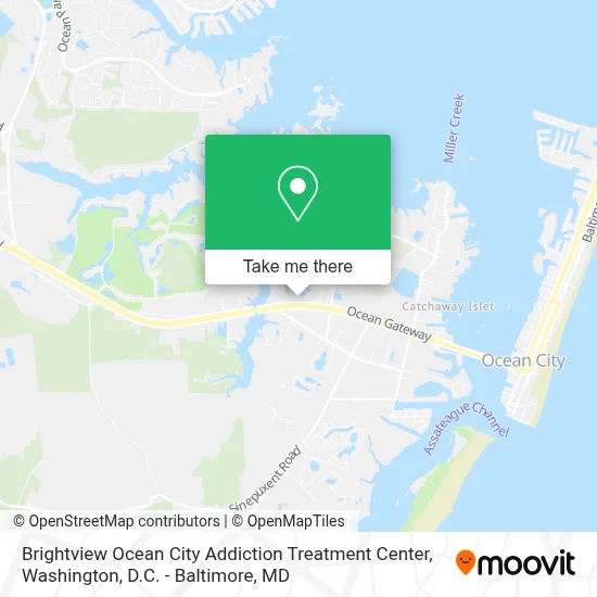 Brightview Ocean City Addiction Treatment Center map