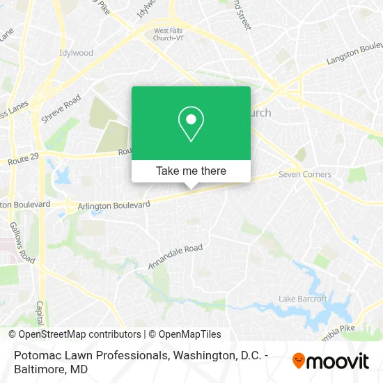 Potomac Lawn Professionals map