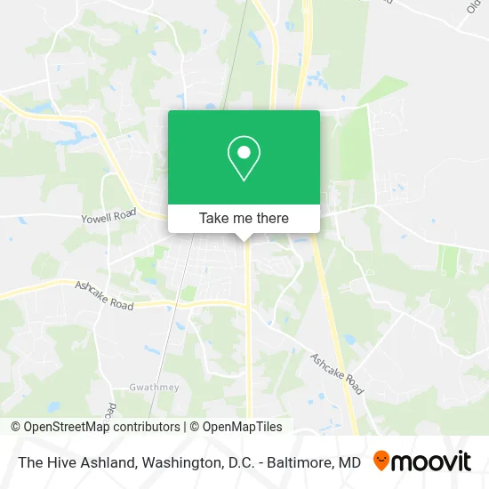 The Hive Ashland map