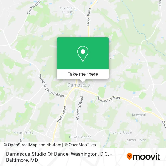 Damascus Studio Of Dance map