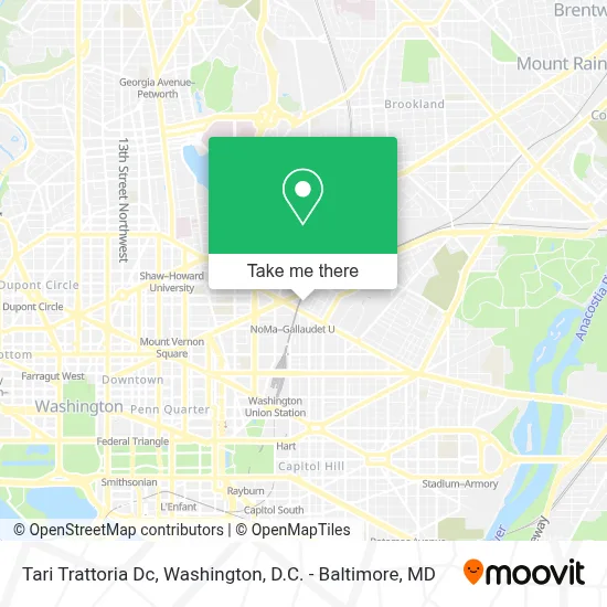 Tari Trattoria Dc map