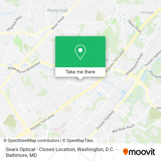 Sears Optical - Closed Location map