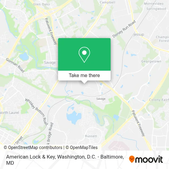 American Lock & Key map