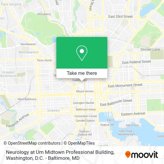 Neurology at Um Midtown Professional Building map