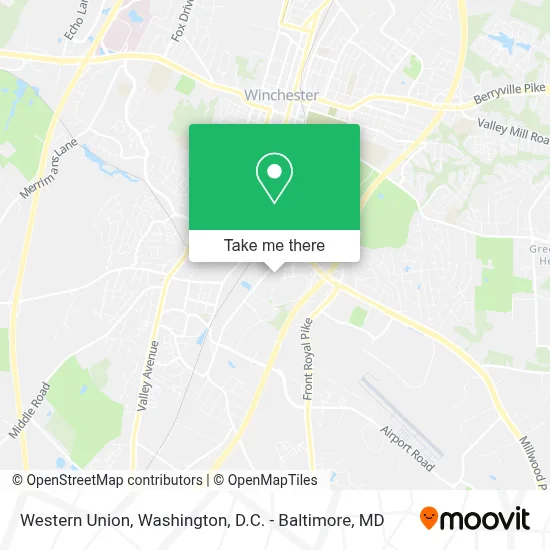 Western Union map