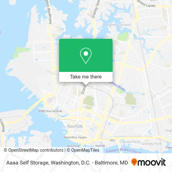 Aaaa Self Storage map