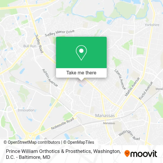 Prince William Orthotics & Prosthetics map