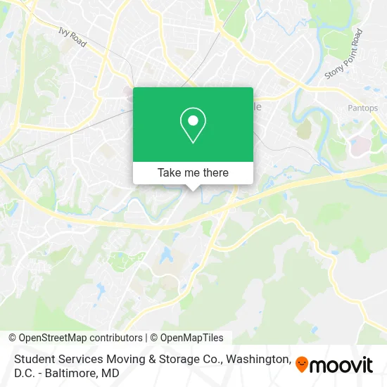 Student Services Moving & Storage Co. map