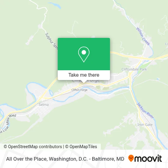 All Over the Place map