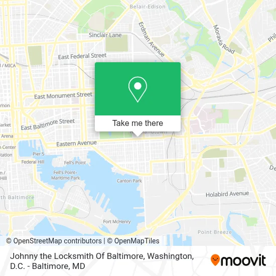 Johnny the Locksmith Of Baltimore map
