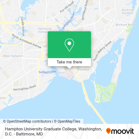 Hampton University Graduate College map