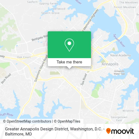 Greater Annapolis Design District map