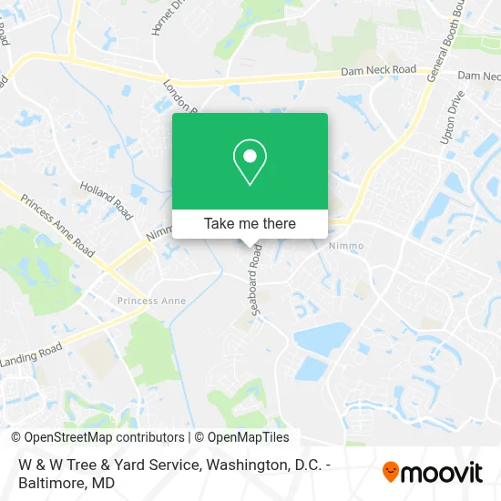 W & W Tree & Yard Service map