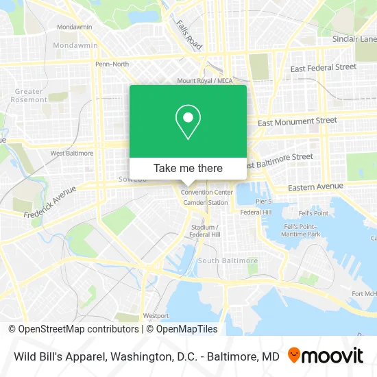 Wild Bill's Apparel map
