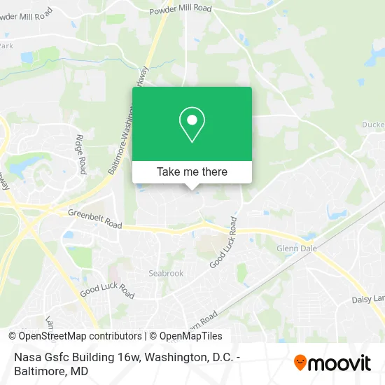 Nasa Gsfc Building 16w map
