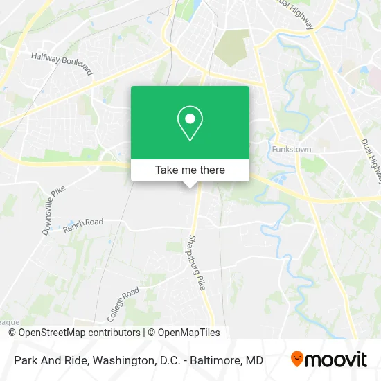 Park And Ride map