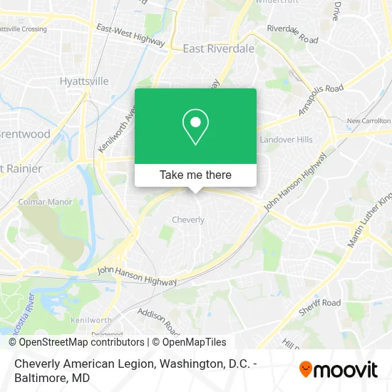 Cheverly American Legion map