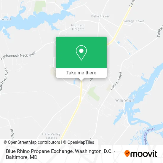 Blue Rhino Propane Exchange map