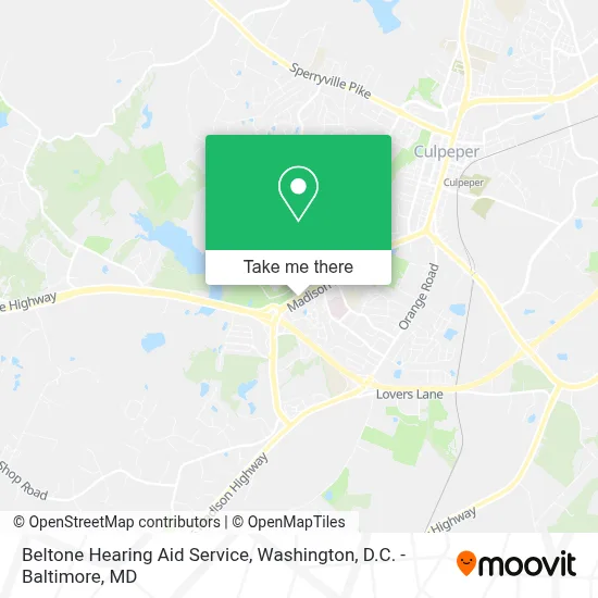 Beltone Hearing Aid Service map